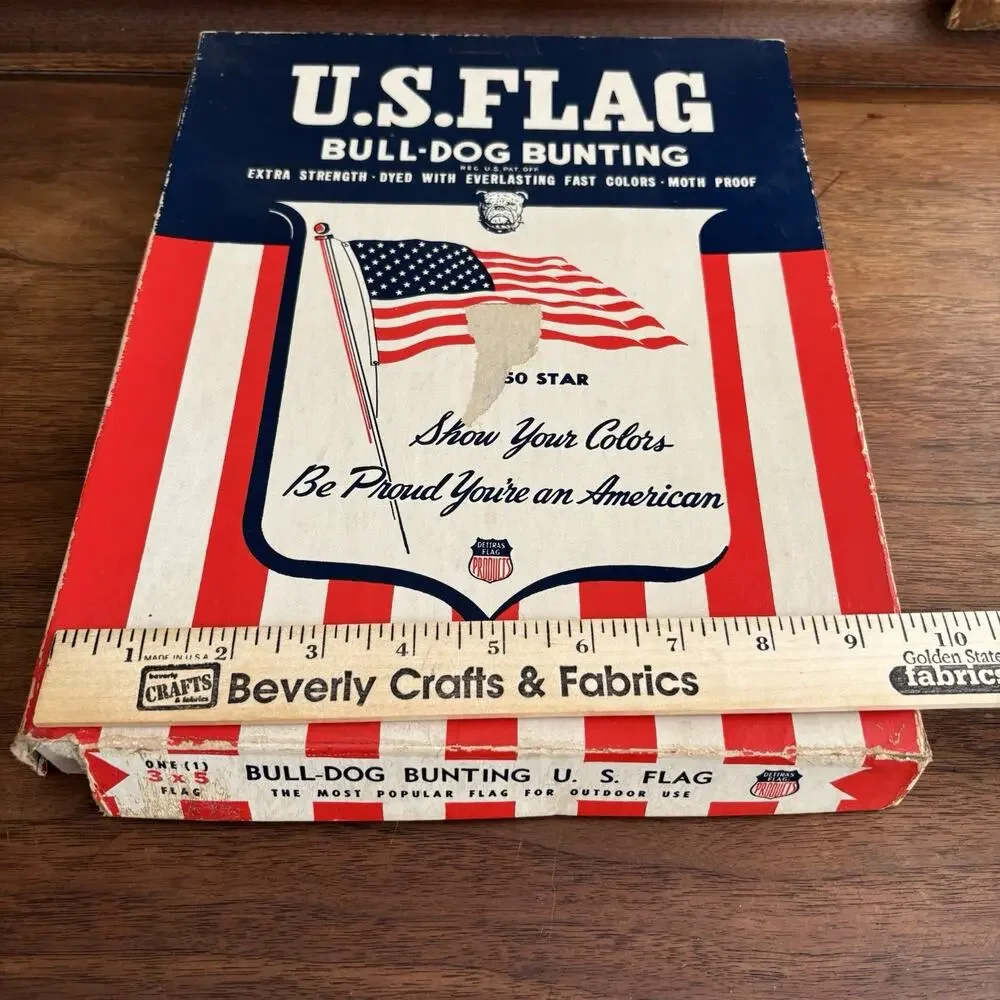 Dettra Flag Co 50 Star US Flag Bulldog Bunting Box Only